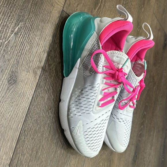 Nike WMNS Air Max 270 Pure Platinum White Pink Blast - Picture 3 of 7